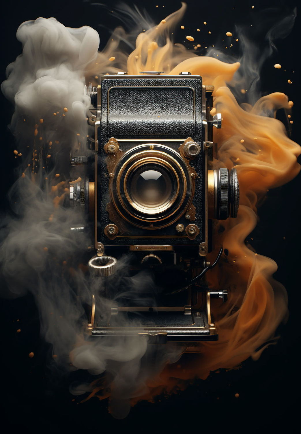Camera in paint explosion