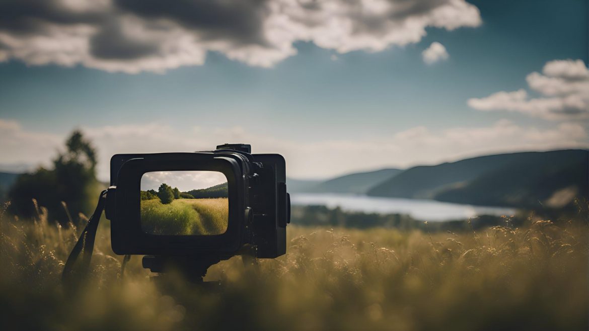 Camera in a field